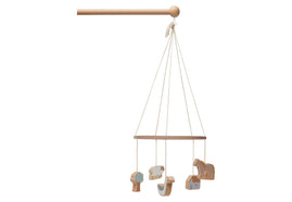 Wooden Baby Mobile 20x20cm Farm - Biscuit/Ivory