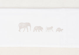 Sheet Cradle 75x100cm Animals - Nougat