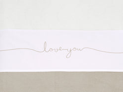 Sheet Cot 120x150cm Love you - Nougat