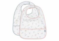 Bib Waterproof with sleeves - Lovely Birds - 2 Pack