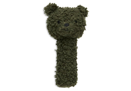 Rattle - Teddy Bear - Leaf Green