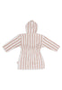 Bathrobe 1-2 year Stripe Terry - Wild Rose - GOTS