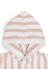 Bathrobe 3-4 year Stripe Terry - Wild Rose - GOTS