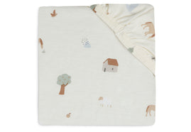 Fitted Sheet Cot Jersey 60x120cm - Farm
