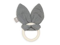 Teething Ring Silicone Bunny Ears - Storm Grey