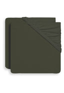 Fitted Sheet Jersey 40/50x80/90cm - Leaf Green - 2 Pack