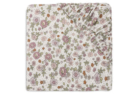 Fitted Sheet Jersey 60x120cm Retro Flowers