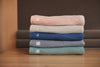 Blanket Crib 75x100cm Basic Knit - Jeans Blue/Coral Fleece