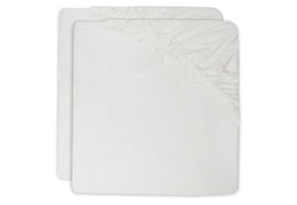 Fitted Sheet Crib Jersey 40/50x80/90cm - Ivory - 2 Pack