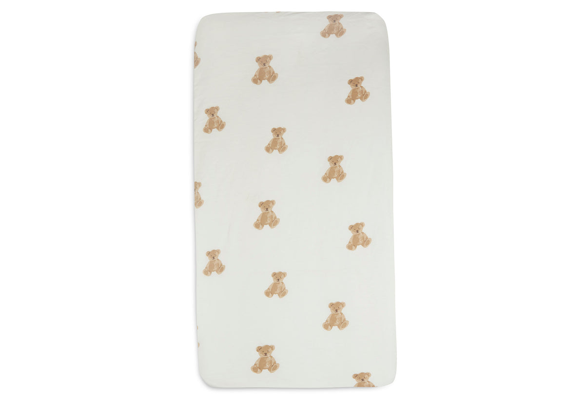 Jollein Drap-Housse Jersey Teddy Bear 70/75 X 140/150 Cm - 100% Coton Oeko-TEX