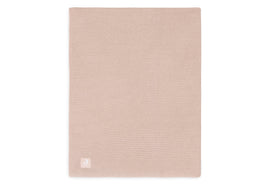 Blanket Cot 100x150cm Basic Knit - Wild Rose