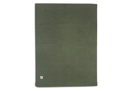 Blanket Crib 75x100cm Pure Knit - Leaf Green/Velvet - GOTS