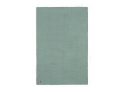 Blanket Cot 100x150cm River Knit - Ash Green/Coral Fleece