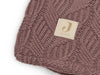 Blanket Cot 100x150cm Spring Knit - Chestnut/Coral Fleece