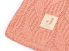 Blanket Cot 100x150cm Spring Knit - Rosewood/Coral Fleece