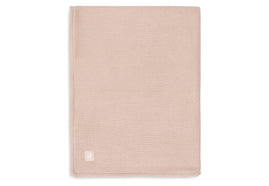 Blanket Cot 100x150cm Basic Knit - Wild Rose/Fleece