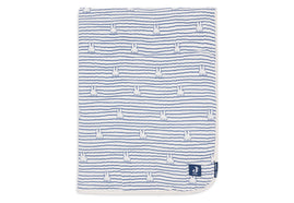 Blanket Muslin Cradle 75x100cm Miffy Stripe - Navy
