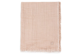 Blanket Cradle 75x100cm Fringe - Moonstone/Ivory - GOTS