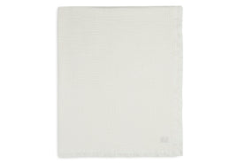 Blanket Cot Muslin Fringe 120x120cm - Ivory