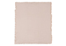 Blanket Cot 120x120cm Fringe - Moonstone/Ivory - GOTS