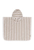 Bath Poncho Stripe Terry - Olive Green - GOTS