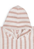 Bath Poncho Stripe Terry - Wild Rose - GOTS