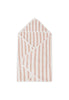 Bath cape 75x75cm Stripe Terry - Wild Rose - GOTS