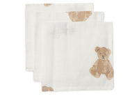 Serviette Gaze de Coton 31x31cm - Teddy Bear - 3 Unités