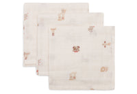 Serviette Gaze de Coton 31x31cm - Animal Friends - 3 Unités