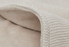 Blanket Crib 75x100cm Basic Knit - Nougat/Coral Fleece