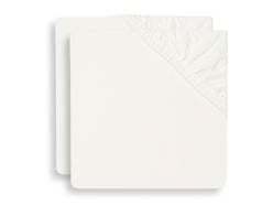 Fitted Sheet Cot Jersey 60x120cm - Ivory - 2 Pack