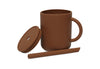 Drinking Cup with Straw Silicone - Caramel