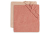 Changing Mat Cover Terry 50x70cm - Pale Pink/Rosewood - 2 Pack