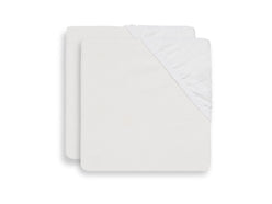 Fitted Sheet Toddler Bed Cotton 70x140cm - White - 2 Pack
