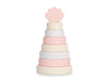 Wooden Stacking Tower - Shell - Pink