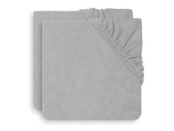 Changing Mat Cover Terry 50x70cm - Soft Grey - 2 Pack
